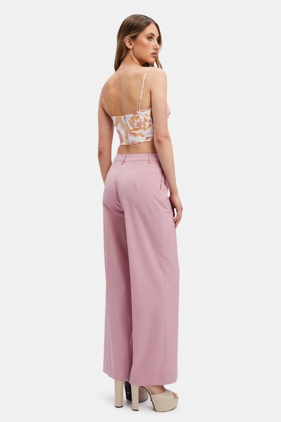 Bardot Women's Mirabella Suit Pant in Dusty Rose - Tailored Formal Trousers