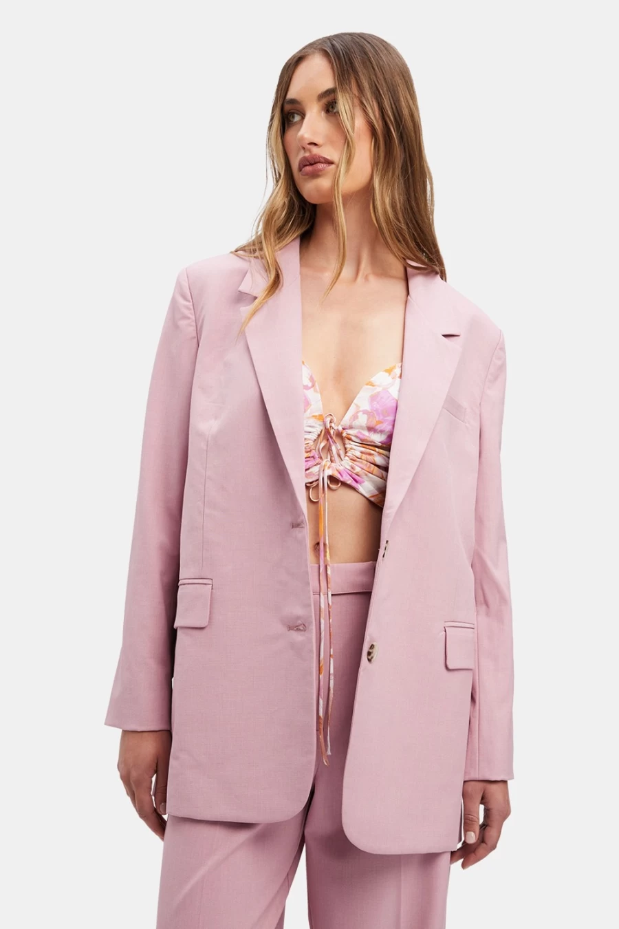 Bardot Women's Mirabella Classic Blazer in Dusty Rose - Timeless Tailored Jacket for Elegant Outfits