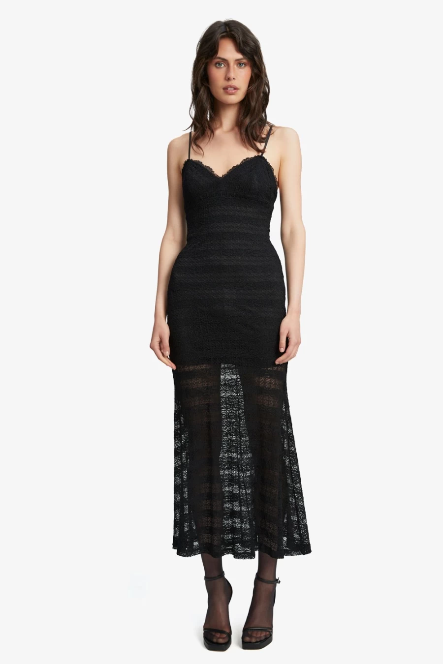 Bardot Women's Black Flynn Lace Dress - Elegant Lace Detail Evening Gown